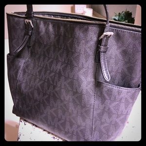 Michael Kors Black MK East/West Signature Tote